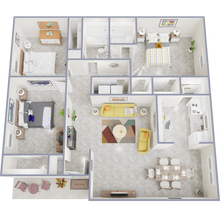 3 Bed 2 Bath 117 floor plan